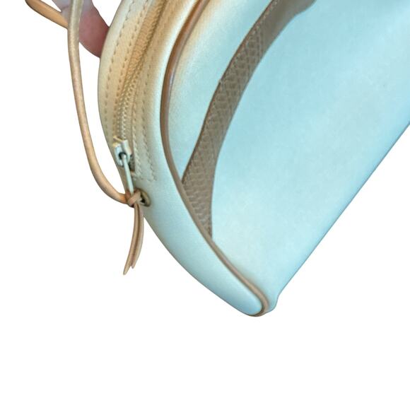 Vintage CHRISTIAN DIOR Saddle Bag Beige Canvas Leather Shoulder Crossbody Bag - Picture 10 of 15